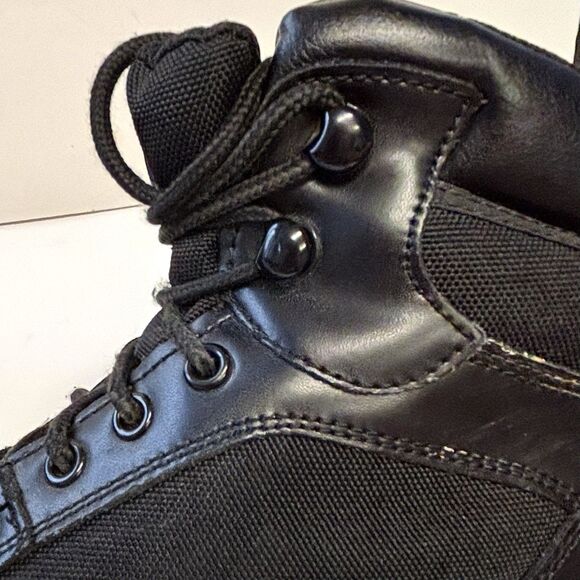 SKECHERS Tactical HydroGuard Hiking Work Boots Black Leather - Picture 8 of 12